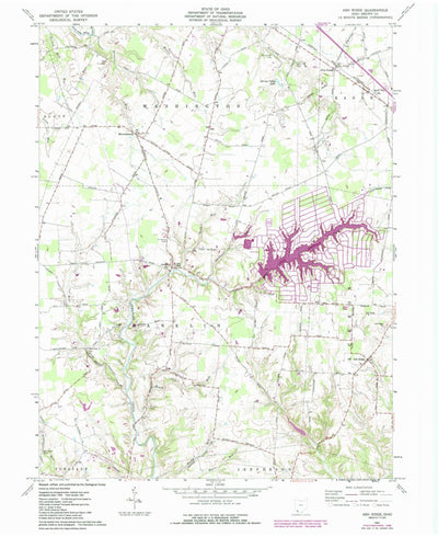 United States Geological Survey Ash Ridge, OH (1961, 24000-Scale) digital map