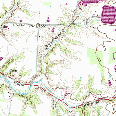 United States Geological Survey Ash Ridge, OH (1961, 24000-Scale) digital map