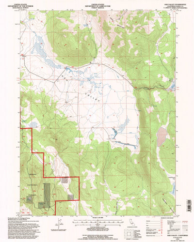 United States Geological Survey Ash Valley, CA (1993, 24000-Scale) digital map