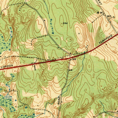 United States Geological Survey Ashaway, RI-CT (1943, 31680-Scale) digital map