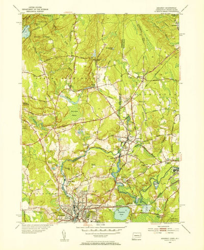 United States Geological Survey Ashaway, RI-CT (1953, 31680-Scale) digital map