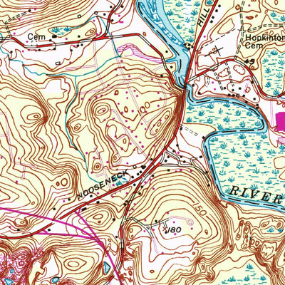 United States Geological Survey Ashaway, RI-CT (1984, 24000-Scale) digital map