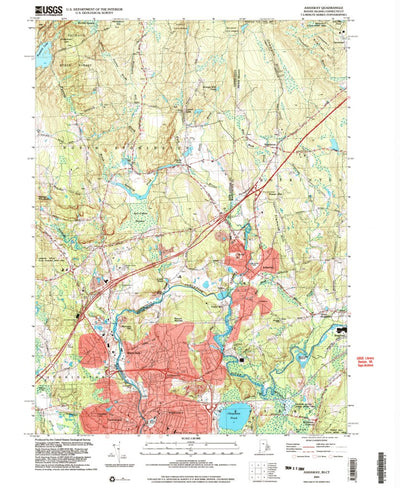 United States Geological Survey Ashaway, RI-CT (2001, 24000-Scale) digital map