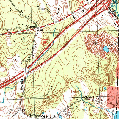 United States Geological Survey Ashaway, RI-CT (2001, 24000-Scale) digital map