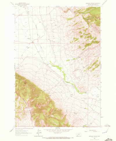 United States Geological Survey Ashbough Canyon, MT (1961, 24000-Scale) digital map