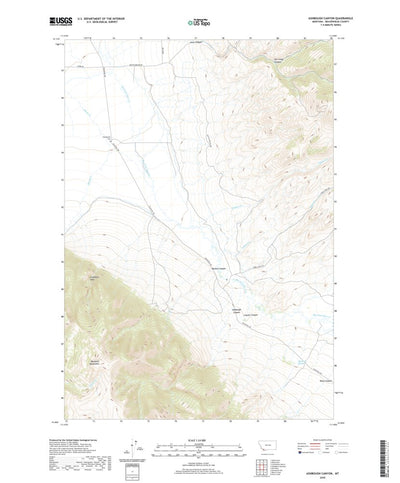 United States Geological Survey Ashbough Canyon, MT (2020, 24000-Scale) digital map
