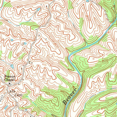United States Geological Survey Ashbrook, KY (1972, 24000-Scale) digital map