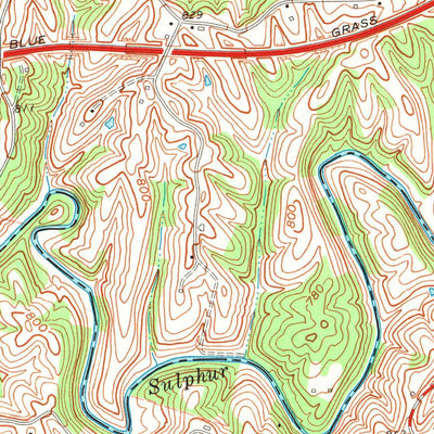 United States Geological Survey Ashbrook, KY (1972, 24000-Scale) digital map