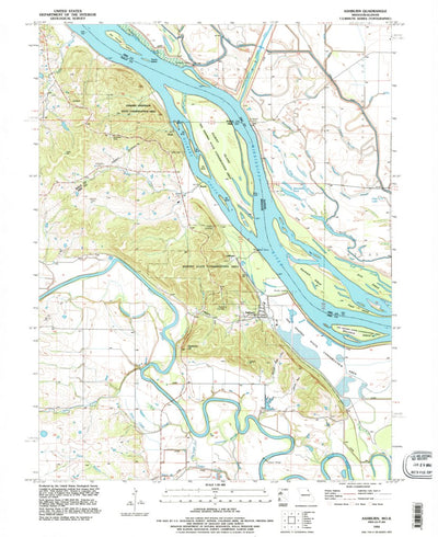 United States Geological Survey Ashburn, MO-IL (1993, 24000-Scale) digital map