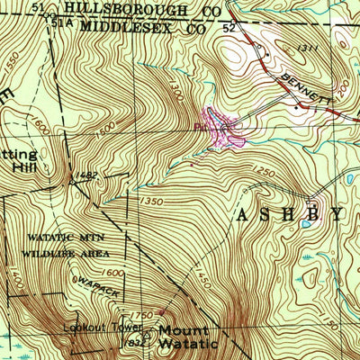 United States Geological Survey Ashburnham, MA-NH (1965, 24000-Scale) digital map