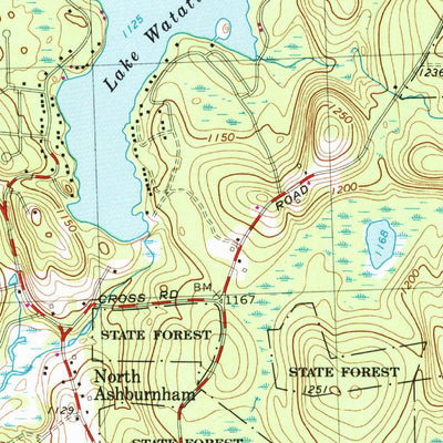 United States Geological Survey Ashburnham, MA-NH (1965, 25000-Scale) digital map