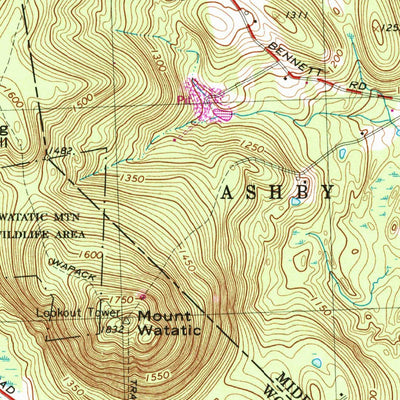 United States Geological Survey Ashburnham, MA-NH (1965, 25000-Scale) digital map