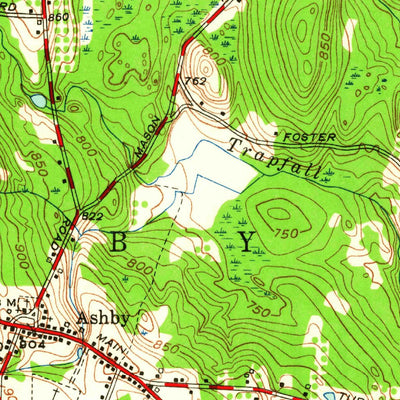 United States Geological Survey Ashby, MA-NH (1950, 24000-Scale) digital map