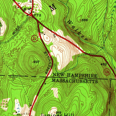 United States Geological Survey Ashby, MA-NH (1950, 24000-Scale) digital map