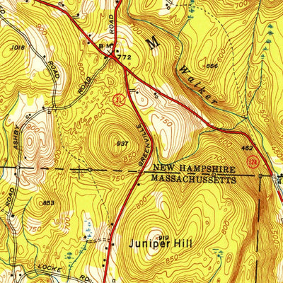 United States Geological Survey Ashby, MA-NH (1950, 31680-Scale) digital map