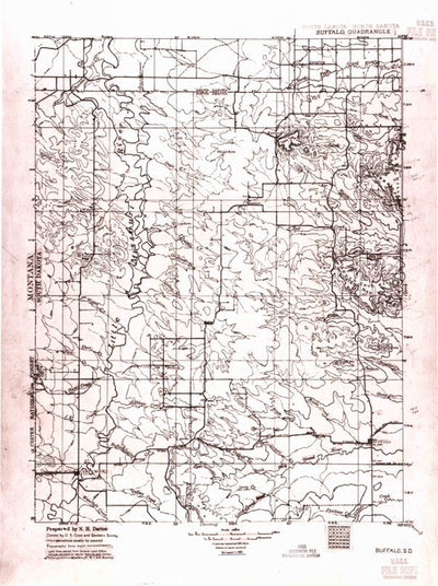 United States Geological Survey Ashcroft, SD-ND (1935, 125000-Scale) digital map