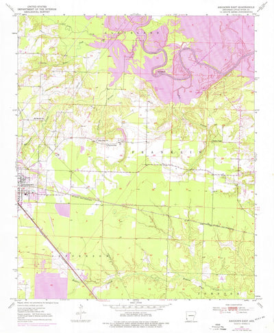 United States Geological Survey Ashdown East, AR (1950, 24000-Scale) digital map