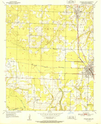 United States Geological Survey Ashdown West, AR (1951, 24000-Scale) digital map