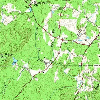 United States Geological Survey Asheboro, NC (1957, 62500-Scale) digital map