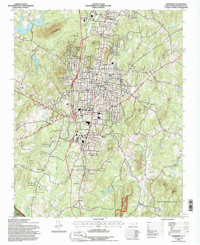 United States Geological Survey Asheboro, NC (1994, 24000-Scale) digital map
