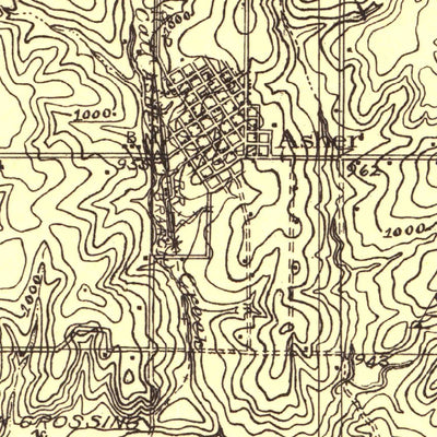 United States Geological Survey Asher, OK (1906, 48000-Scale) digital map
