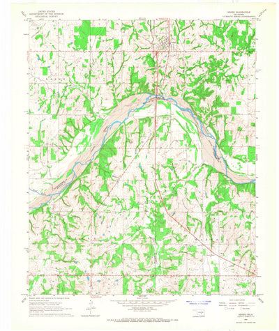 United States Geological Survey Asher, OK (1966, 24000-Scale) digital map