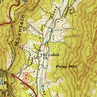 United States Geological Survey Asheville, NC (1943, 24000-Scale) digital map