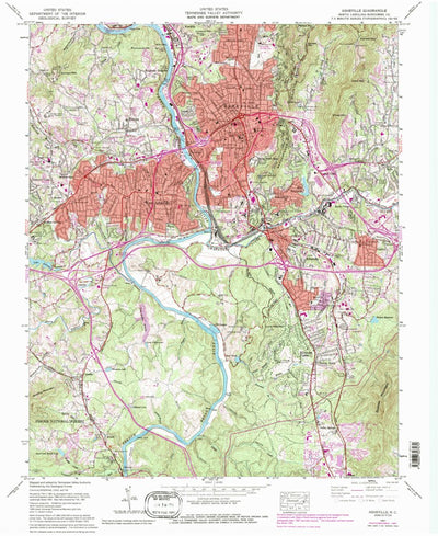 United States Geological Survey Asheville, NC (1961, 24000-Scale) digital map