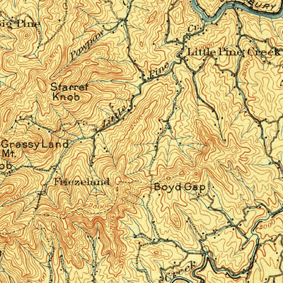 United States Geological Survey Asheville, NC-TN (1901, 125000-Scale) digital map