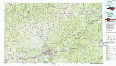 United States Geological Survey Asheville, NC-TN (1985, 100000-Scale) digital map