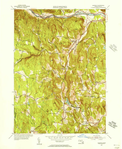 United States Geological Survey Ashfield, MA (1955, 31680-Scale) digital map