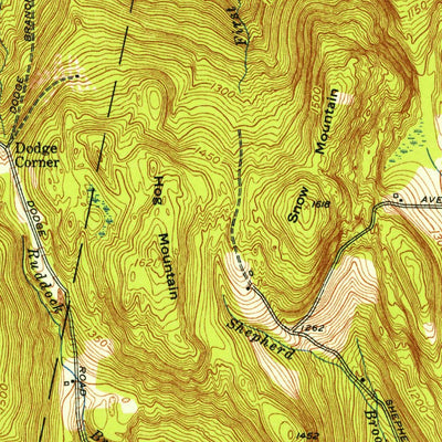 United States Geological Survey Ashfield, MA (1955, 31680-Scale) digital map