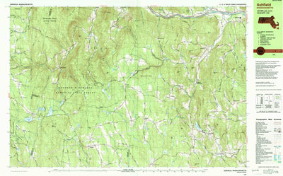 United States Geological Survey Ashfield, MA (1990, 25000-Scale) digital map