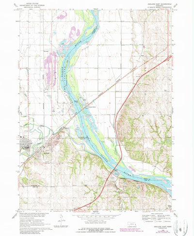 United States Geological Survey Ashland East, NE (1968, 24000-Scale) digital map
