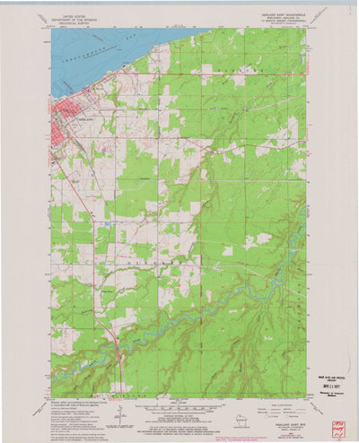 United States Geological Survey Ashland East, WI (1964, 24000-Scale) digital map