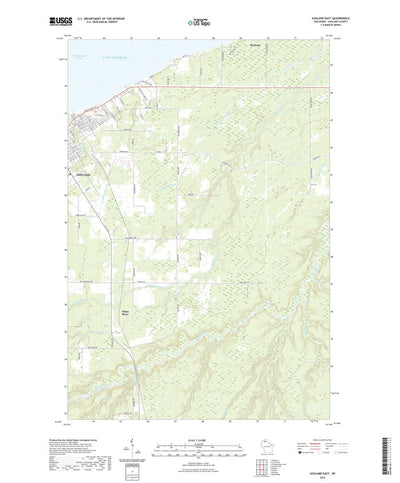 United States Geological Survey Ashland East, WI (2022, 24000-Scale) digital map