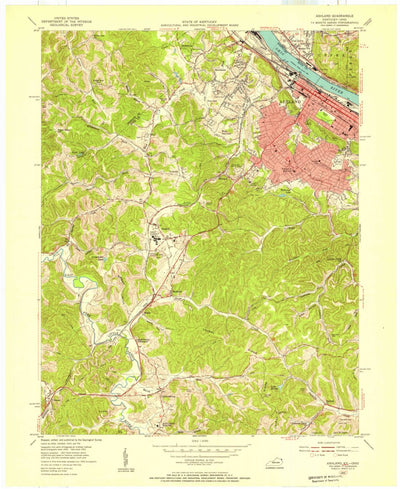United States Geological Survey Ashland, KY-OH (1953, 24000-Scale) digital map