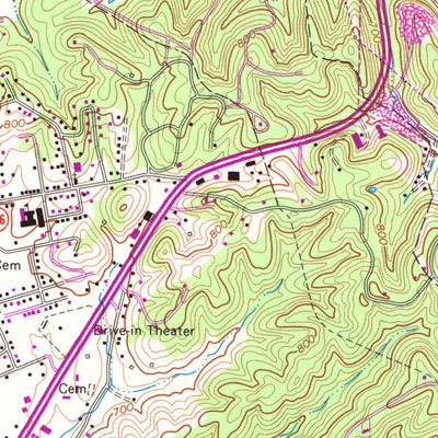 United States Geological Survey Ashland, KY-OH (1968, 24000-Scale) digital map