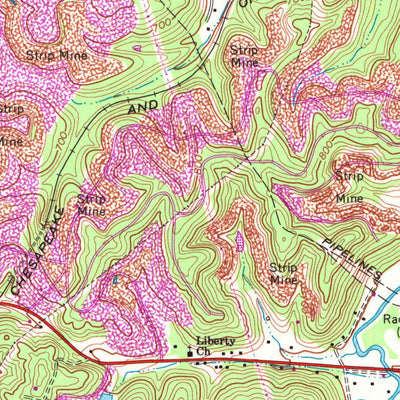 United States Geological Survey Ashland, KY-OH (1968, 24000-Scale) digital map