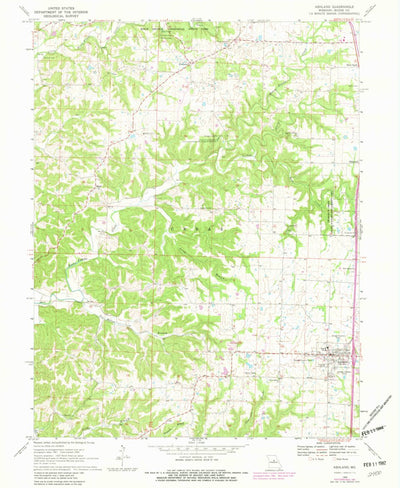 United States Geological Survey Ashland, MO (1969, 24000-Scale) digital map