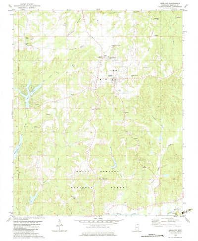 United States Geological Survey Ashland, MS (1982, 24000-Scale) digital map