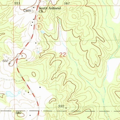 United States Geological Survey Ashland, MS (1982, 24000-Scale) digital map