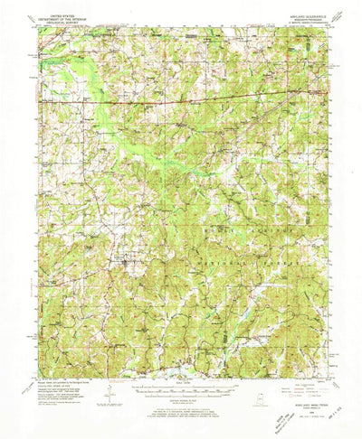 United States Geological Survey Ashland, MS-TN (1950, 62500-Scale) digital map