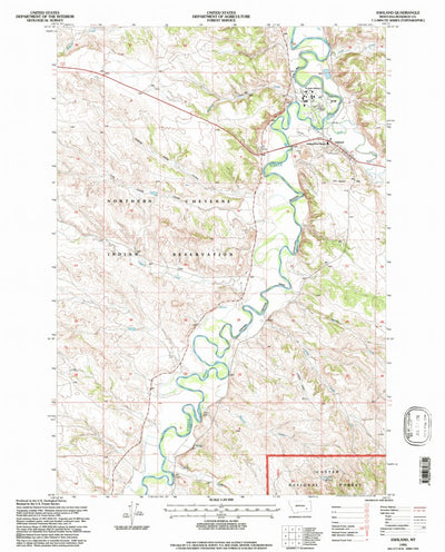 United States Geological Survey Ashland, MT (1995, 24000-Scale) digital map
