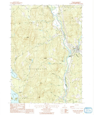 United States Geological Survey Ashland, NH (1987, 24000-Scale) digital map