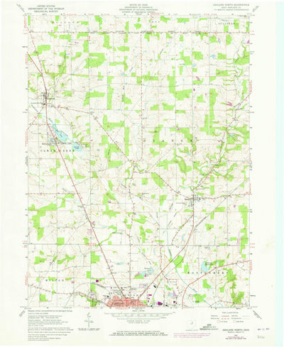 United States Geological Survey Ashland North, OH (1961, 24000-Scale) digital map