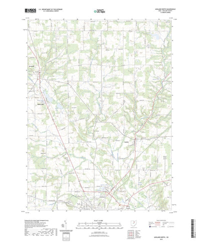 United States Geological Survey Ashland North, OH (2023, 24000-Scale) digital map