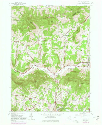 United States Geological Survey Ashland, NY (1945, 24000-Scale) digital map