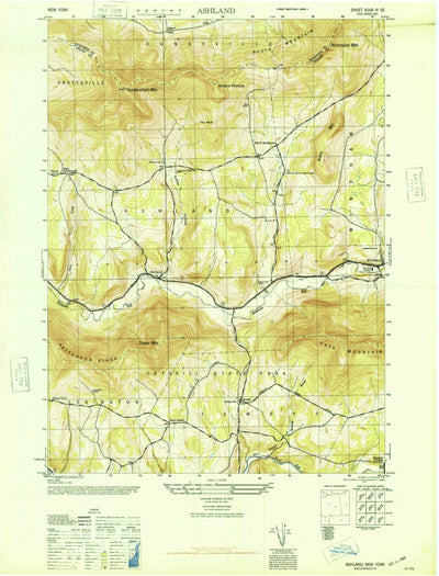United States Geological Survey Ashland, NY (1946, 24000-Scale) digital map