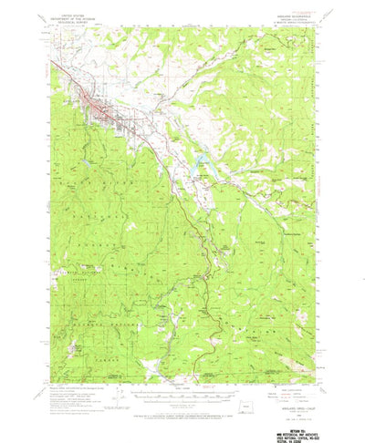 United States Geological Survey Ashland, OR-CA (1954, 62500-Scale) digital map